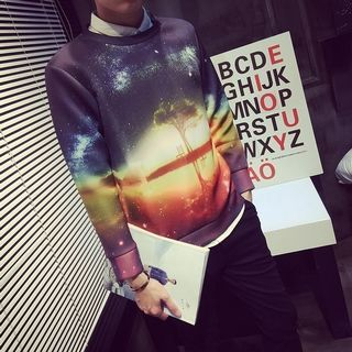 LC Homme Printed Pullover