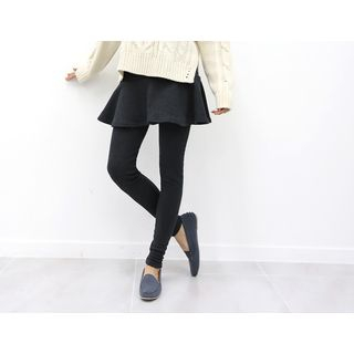 DANI LOVE Inset Skirt Fleece-Lined Leggings