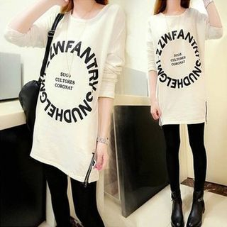 Fairy Essential Long-Sleeve Lettering Long T-Shirt