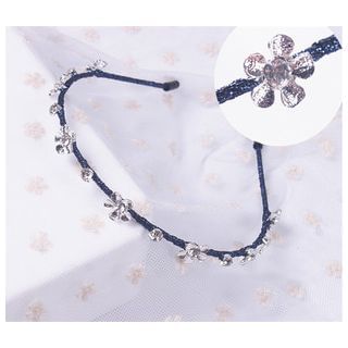 Cassia Rhinestone Flower Hair Band