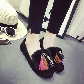 Chryse Furry Tassel Loafers