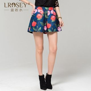 LROSEY Printed Wide-Leg Shorts