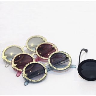 Sunny Eyewear Perforated Round Sunglasses