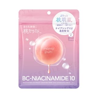 BCL - Momo Puri Niacinamide & Peach Ceramide Water & Lactobacillus Blend Facial Mask 7 pcs