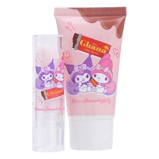 Crux - Sanrio My Melody & Kuromi X Lotte Ghana Lip & Hand Cream Gift Set 2 Pcs