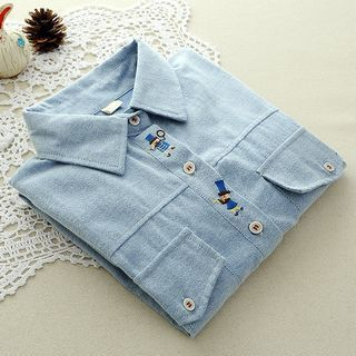 Storyland Long-Sleeve Embroidered Shirt
