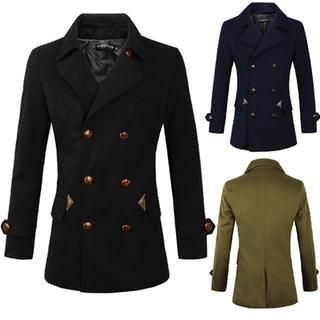 Bay Go Mall Double-Breasted Coat