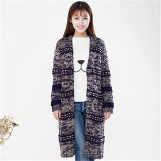 11.STREET V-Neck Long Sweater Coat
