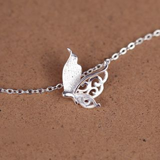 maxine 925 Sterling Silver Butterfly Necklace