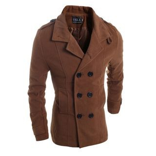 Bay Go Mall Epaulet-Detail Double-Breasted Coat