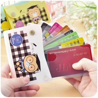 Momoi Bear Print Card Holder