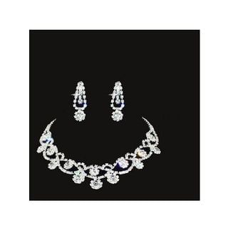 Posh Bride Bridal Set: Rhinestone Necklace + Earrings
