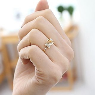 maxine CZ Butterfly Open Ring