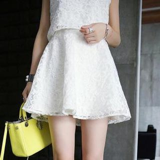 AIGIL A-Line Flower Lace Skirt