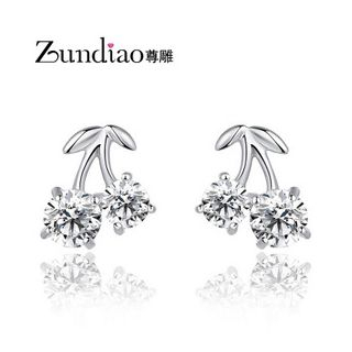 Zundiao Rhinestone Cherry Studs