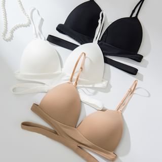 Plain Strappy Wireless Bra