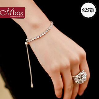Mbox Jewelry Sterling Silver CZ Bracelet