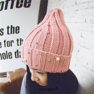 Lose Show Beaded Knit Beanie