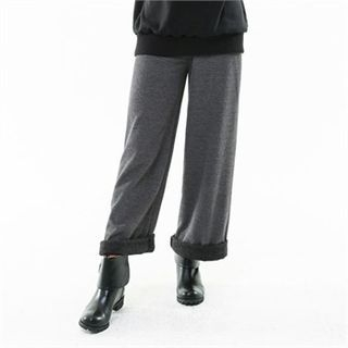 GLAM12 Fleece-Lined Wide-Leg Pants