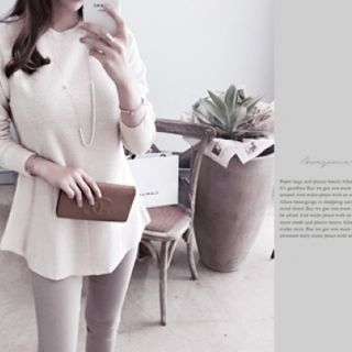 DAILY LOOK Round-Neck Wool Blend Top