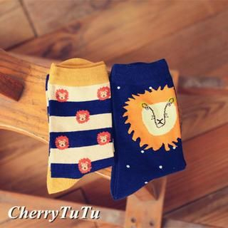 CherryTuTu Lion Printed Socks