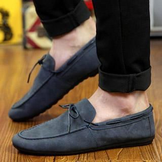 Preppy Boys Bow-Accent Moccasins