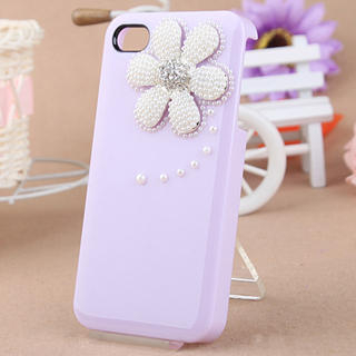 Fit-to-Kill Pearl Daisy iPhone 4/4S Case  Purple - One Size