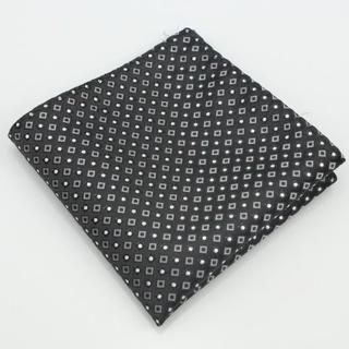 Xin Club Patterned Pocket Square Black - One Size