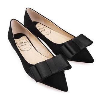 Pangmama Bow-Accent Pointy Flats