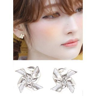 kitsch island Rhinestone Pinwheel Earrings