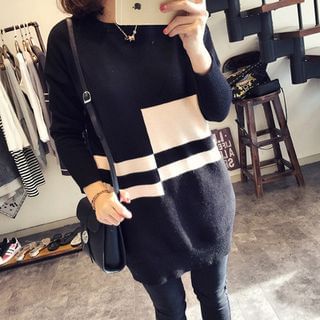Ranche Color Block Long Sweater