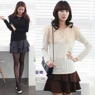 Chiffon Cape Collar Top
