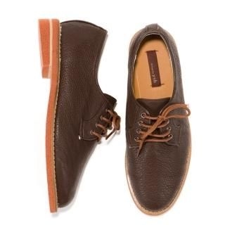 Faux-Leather Lace-Up Oxfords