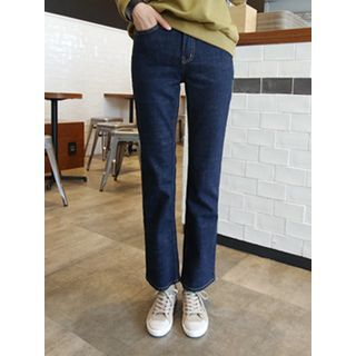 hellopeco Stitched Boot-Cut Jeans