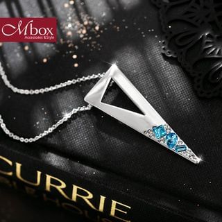 Mbox Jewelry Swarovski Elements Crystal Triangle Necklace
