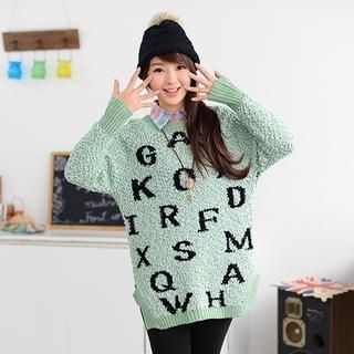 59 Seconds Lettering Boucl  Sweater