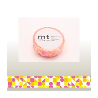 mt mt Masking Tape : mt 1P Cricle Triangle & Square (Pink)