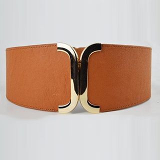 Carolle 8 Elastic Faux Leather Belt