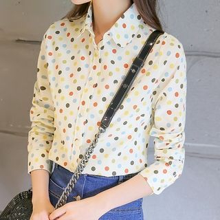Colorful Shop Long-Sleeve Dotted Shirt
