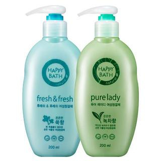 HAPPY BATH Set: Pure Lady Feminine Cleanser 200ml + Fresh & Fresh Feminine Cleanser 200ml 2pcs