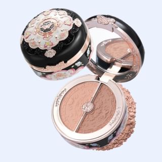 Flower Knows - Butterfly Cloud Collar Highlighting & Blush Duo Powder - 05 #05 Pearwood - 6g