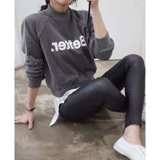 Reflower Lettering Cropped Pullover