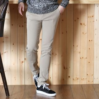 MODSLOOK Cotton Blend Straight-Cut Pants