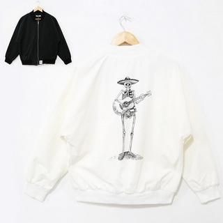 Mr. Cai Applique Printed Zip Baseball Jacket