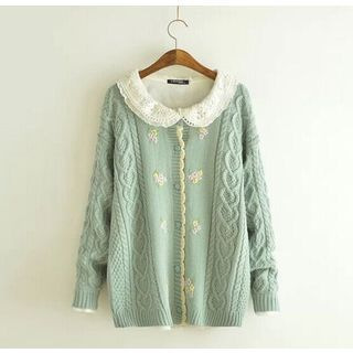 Moricode Flower Crochet Cardigan