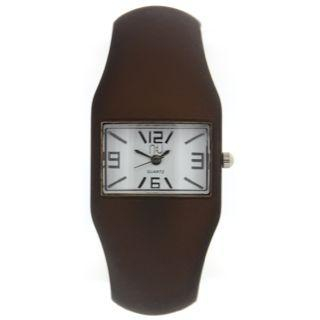 N:U - Not the Usual Rubber-Effect Cuff Wrist Watch Brown - One Size