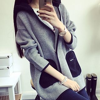Ashlee Piped Snap-Button Long Cardigan