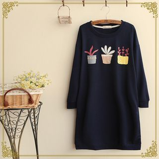 Fairyland Printed Long-Sleeve T-Shirt Dress