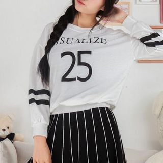 Fashion Street Number Stripe Pullover