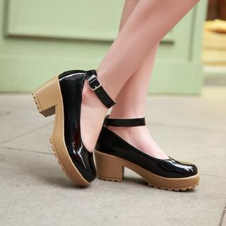 JY Shoes Ankle Strap Platform Pumps